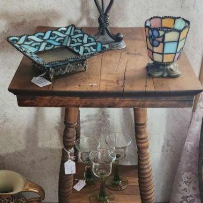 Antique parlor table, Partylite