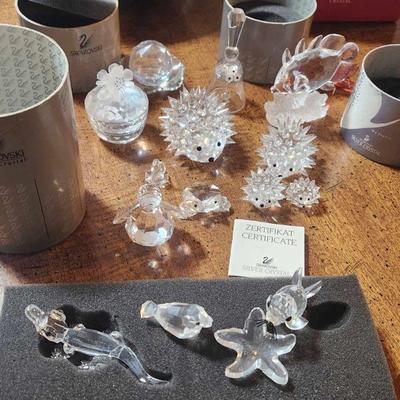 Swarovsky crystal figurines