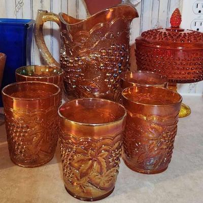 Marigold carnival glass