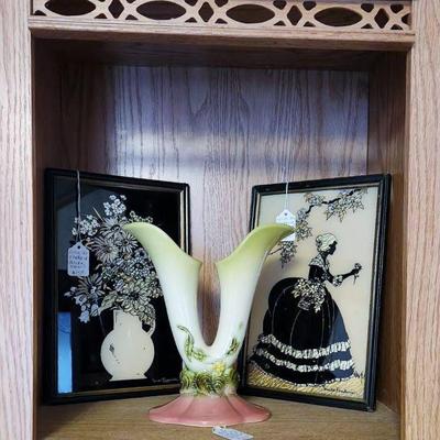 Hull pottery, vintage silhouette pictures.