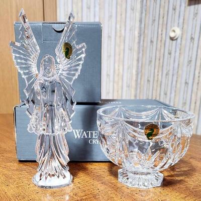 Waterford crystal angel and bowl w/ box