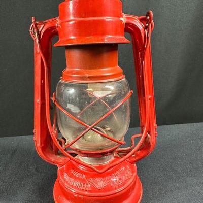 RED METAL LANTERN