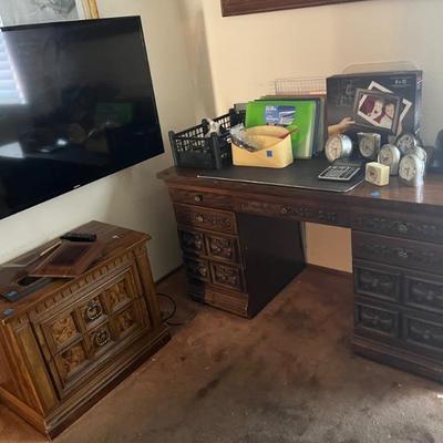 DESK AND SIDE TABLE