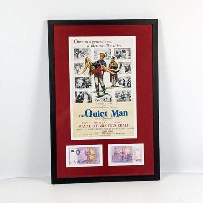 "The Quiet Man" Framed Poster and Collectible Banknote Set