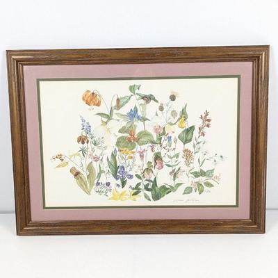 Jan Glass Signed Limited Edition Lithograph, Framed