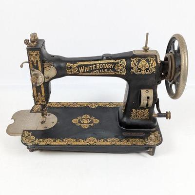 Antique White Rotary Sewing Machine