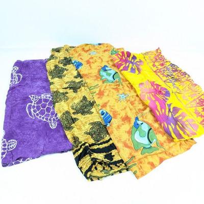 Colorful Beach-Themed Sarong Pareo Wraps