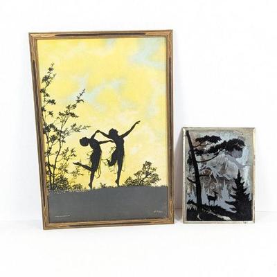 "Where Independence Dwells" Lithograph by B Major, Plus Silhouette Mirror