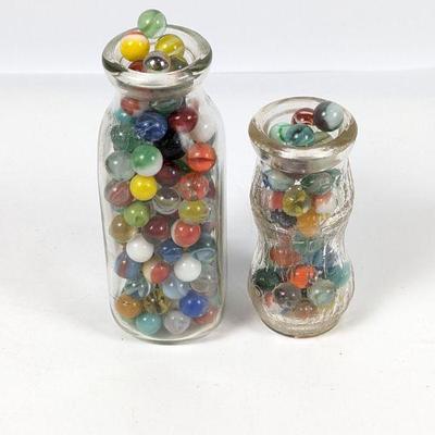 Vintage Marble Collection in Glass Bottles