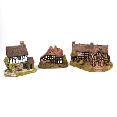 Lilliput Lane Collectible Cottages: Lace Lane, Oak Lodge & William Shakespeare's Birthplace