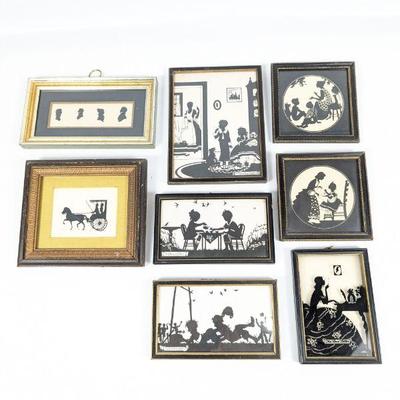 Vintage Framed Silhouette Art Collection
