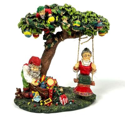 Cedar Creek Collection Santa with Mrs. Claus on Tree Swing Christmas Decoration
