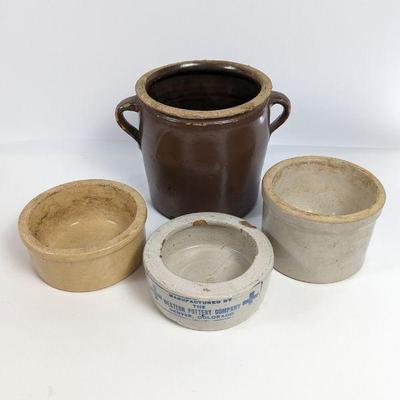 Antique Stoneware Crocks Lot
