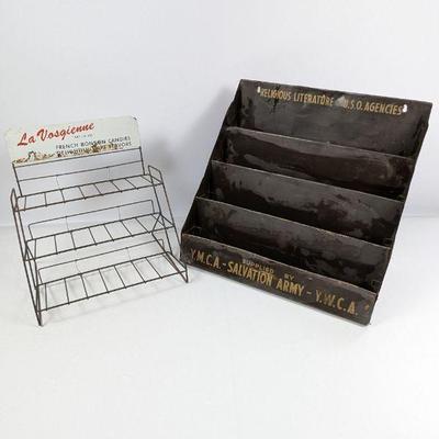 Vintage Metal Candy & Literature Display Racks