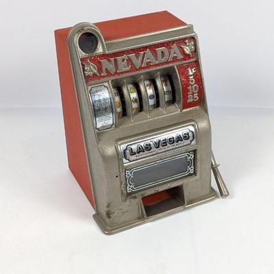 Vintage Metal Las Vegas Nevada Mini Toy Slot Machine