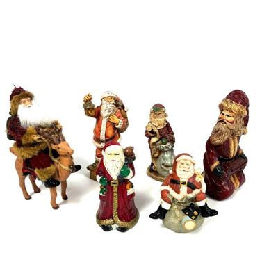 Collection of Santa Figurines, Including Vintage Fontanini, Jacqueline Pickard & Lefever