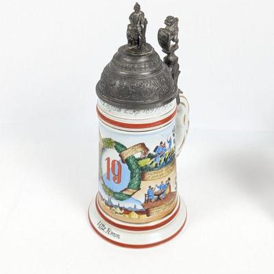 Vintage German Regimental Beer Stein - 19th Bavarian Infantry Regiment