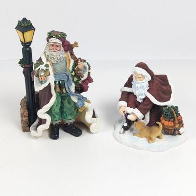 Thomas Kinkade & Pipka Collector's Club Santa Figurines
