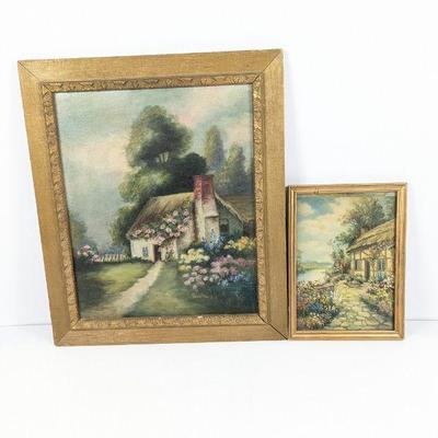 Original Oil on Canvas & Small Framed Lithograph