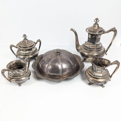 Antique Silver Plated Tea Set - Reed & Barton & James Tufts