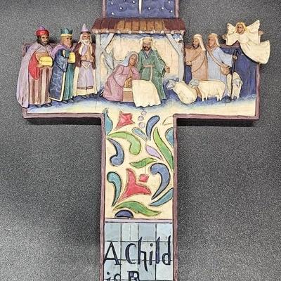 Jim Shore Cross Nativity Ornament in Original Box