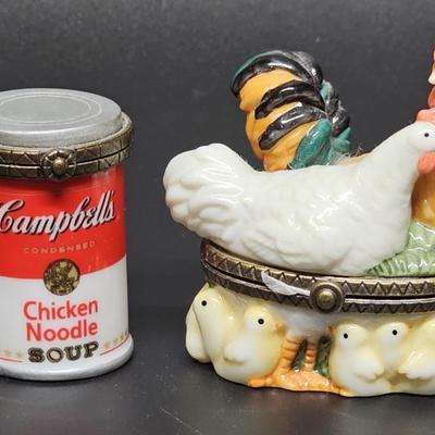 (2) Campbell's Soup & Chicken Trinet Boxes