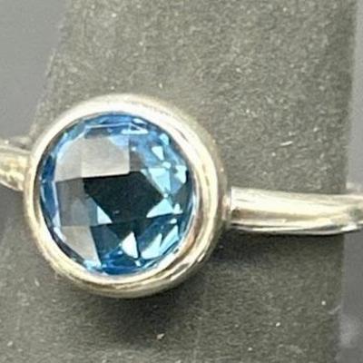 James Avery 925 Silver w/ Blue Sapphire Ring