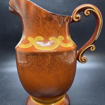 Casa Cristina Ceramic Speckle Copper Color Pitcher