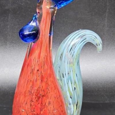 Hand Blown Art Glass Rooster