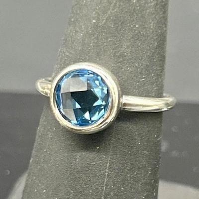 James Avery 925 Silver w/ Blue Sapphire Ring