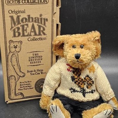Boyds Collection Mohair Plush Bear in Original Box
