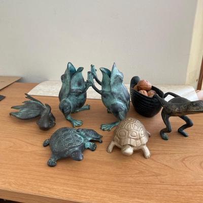 metal and porcelain home decor figurines 