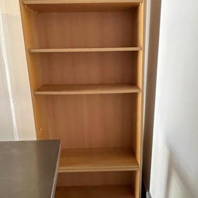 wood veneer bookcase 