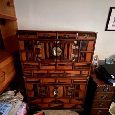 Korean Antique Wood Stacking Nong Cabinets 
