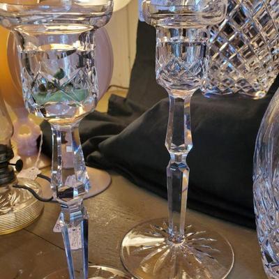 Waterford candle holders 