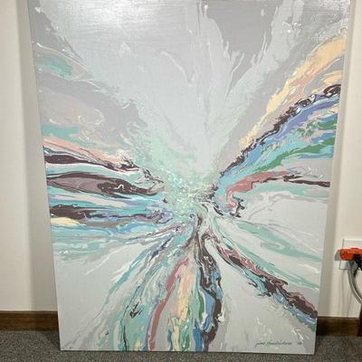 JUNE HENDRICKSON (20TH CENTURY) OIL PAINTING | untitled. Oil on canvas. Signed lower right. - l. 48 x w. 36 in

