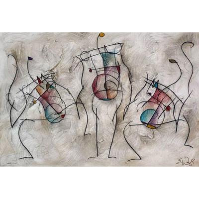 ERIC WAUGH (1963- ) GICLEE | Lass. Oil on paper. 22 x 33.5 in. sight. Signed lower right, named lower left “LASS FY#1”. - l. 51 x w. 41 in

