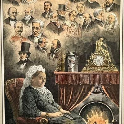 TOM MERRY PRINT | A Jubilee Reverie. Print on paper. 20 x 12.5 in. Sight. - l. 26.25 x w. 17.75 in

