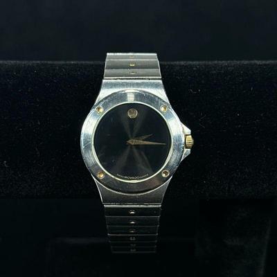MOVADO SE SPORTS EDITION WRISTWATCH | Stainless steel & gold tone Movado SE Sports Edition Collection wristwatch with black face and...