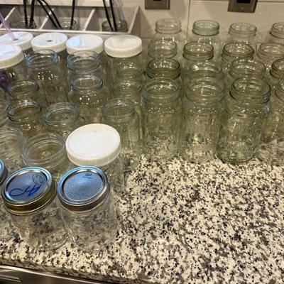 Ball glass canister collection