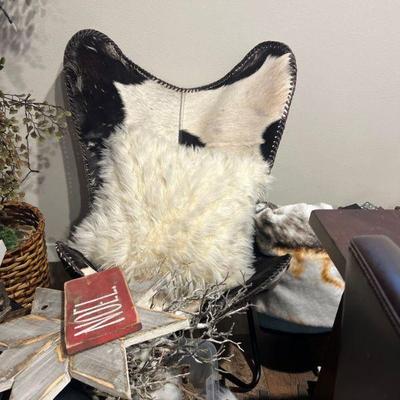 Cow print chair