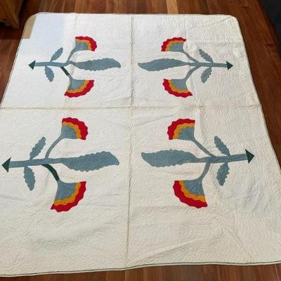 Blue/yellow/red appliqué
72x64"  c. 1984 NY