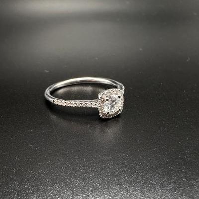 Diamond ring on 14k white gold setting