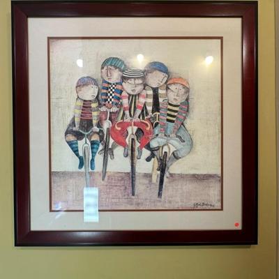 Graciela Boulanger – “Tour De France” - signed lithograph. 1999.  32”x32”.