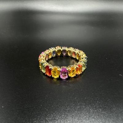 Sapphire ring on 14k gold setting