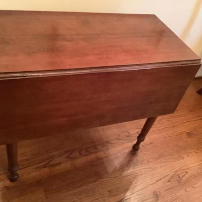 $350- Cherry Drop Leaf with one drawer, 29"H 36"L 19"depth