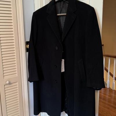 $50 CASHMERE - Men’s Italian Cashmere Coat, Size 56 R 