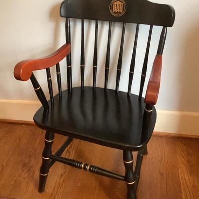 $250-College of Charleston Collegiate Chair, 35"H 23"L 16"depth