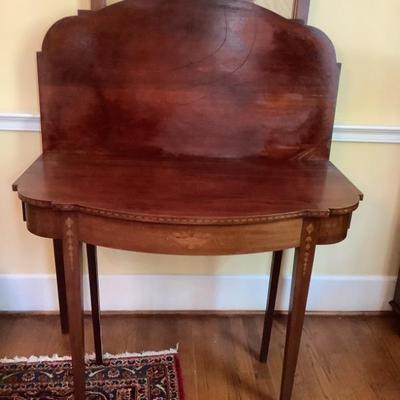 $495- Henry F Miller extension table, 2 retractable legs, repaired hinges, 29"H 39"L 21" to 42" open