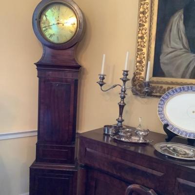 $1295- James Whitelaw Edinburgh Grandfather Clock  89"H 18"L 9"depth